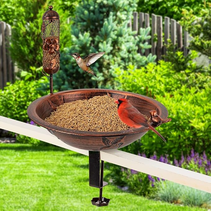 DREAMSOUL 13" Dia Deck Mounted Bird Bath - Image 9
