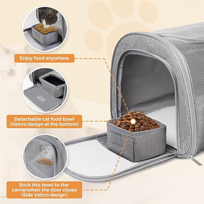 Cat Carrier Soft for Pets Up to 25 Lbs, Cat Travel Bag - Image 5
