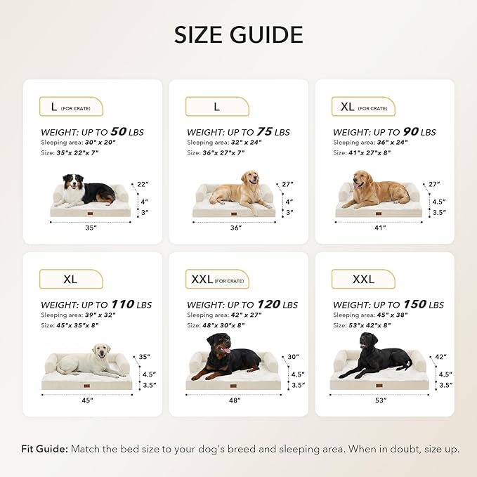 Orthopedic Dog Beds for Large Sized Dogs, Waterproof Egg Crate Foam Medium Dog - Image 5