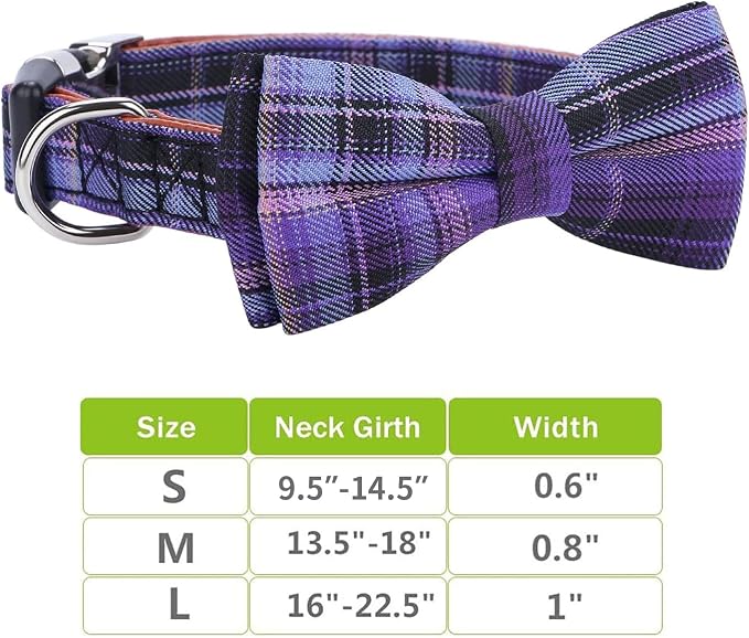 Faleela Soft &Comfy Bowtie Dog Collar, Detachable and Adjustable Bow Tie Collar - Image 4