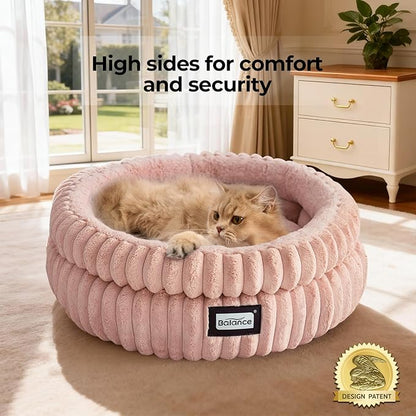 BALANCE Cat Bed Kitten Bed, Washable Round Cat Beds - Image 2