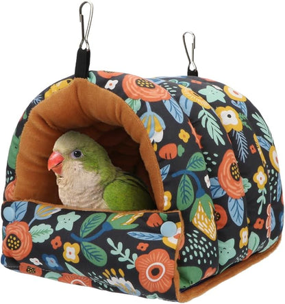 Wontee Bird Nest House Winter Warm Snuggle Hut Bird Bed Hanging Hammock by Wontee