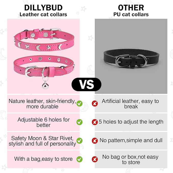Leather Cat Collars for Boy Girl Cats - Image 5