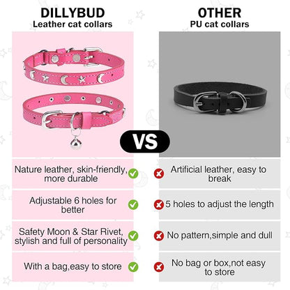 Leather Cat Collars for Boy Girl Cats - Image 5