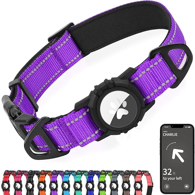 Joytale Airtag Dog Collar, Reflective Pet Collar by Joytale