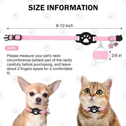 Airtag Cat Collar Breakaway, Cute GPS Cat Tracker Collars - Image 6