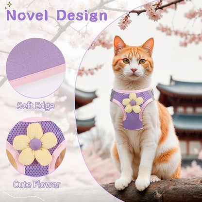 Cat Harness and Leash Set for Walking Escape Proof, Adjustable Kitten Harness - Image 2