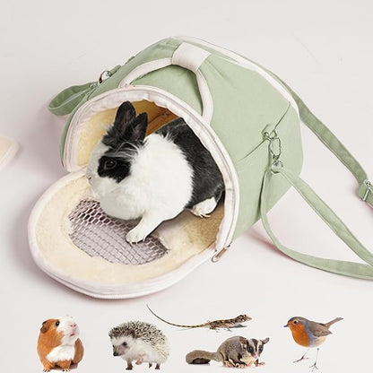 ABLAZEZAI Guinea Pig Carrier, Small Animal Travel Bag, Breathable Outdoor by ABLAZEZAI