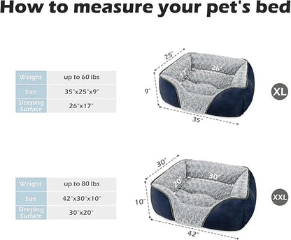 INVENHO X-Large Dog Bed Rectangle Washable Orthopedic Soft Calming Sleeping - Image 3