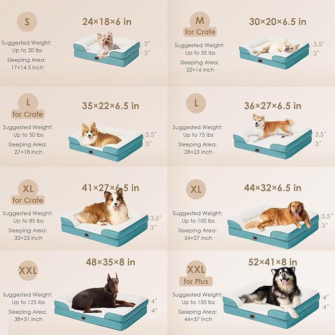 EHEYCIGA Orthopedic Dog Beds for Extra Large Dogs, Waterproof Memory Foam XL - Image 5