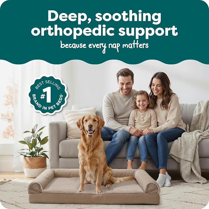 Furhaven Orthopedic Dog Bed for Large Dogs w/ Removable Bolsters & Washable - Image 2