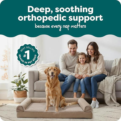 Furhaven Orthopedic Dog Bed for Large Dogs w/ Removable Bolsters & Washable - Image 2