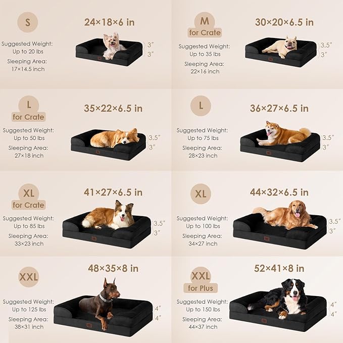 EHEYCIGA Orthopedic Dog Bed for Small Dogs, Waterproof Memory Foam Small Dog - Image 2