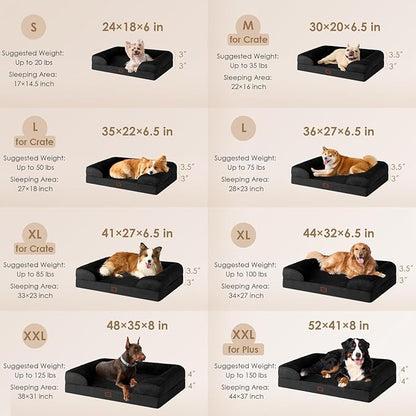 EHEYCIGA Orthopedic Dog Bed for Small Dogs, Waterproof Memory Foam Small Dog - Image 2