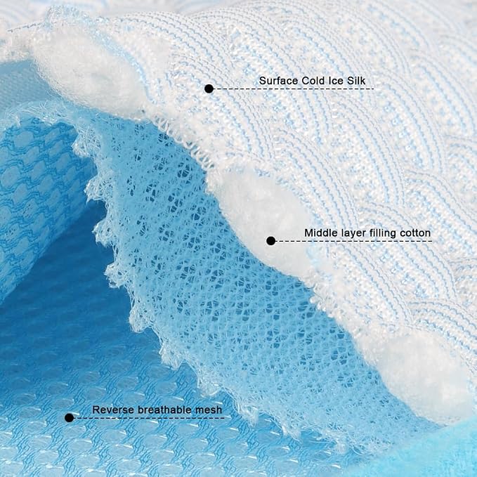 Cooling Mat Pad for Dogs Cats Ice Silk Cooling Bed for Dogs Ice Bed for Cats - Image 6