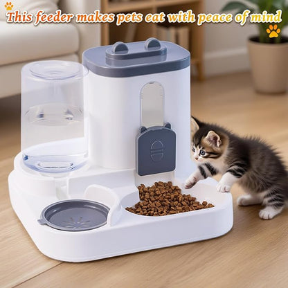 Gravity Cat Feeder and Water Dispenser, 2 in 1 Automatic Cat Feeder, 2 Pack - Image 3