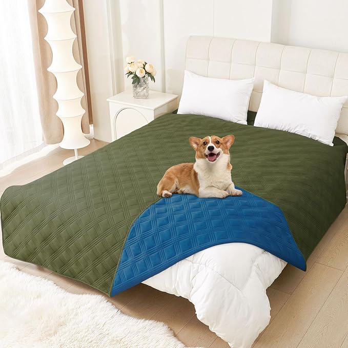 hyha Waterproof Dog Blanket, Reversible Pet Bed Blanket, Soft Sofa Couch Cover by hyha