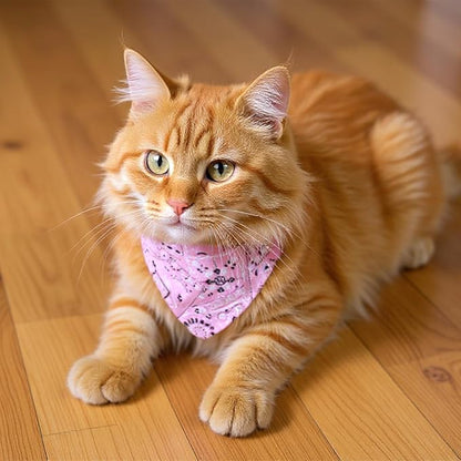 6 Pcs Cat Bandana, Adjustable Pet Bandana Collars - Image 5
