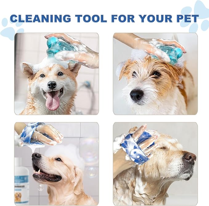 3PCS Dog Bath Brush, Dog Shampoo Brush, Dog Scrubber - Image 6