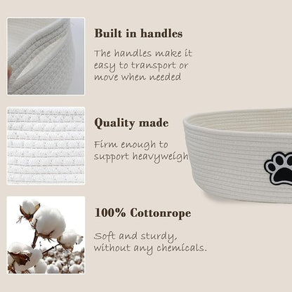 Dog Toy Box Woven Basket, Dog Toys Basket, Dogs Organization and Storage - Image 2