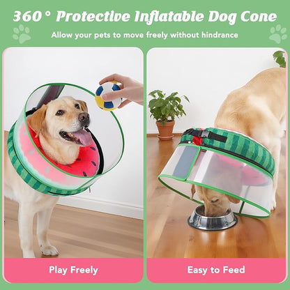 Inflatable Dog Cone with Anti-Licking Clear Shield, Protective Dog Donut Collar - Image 5