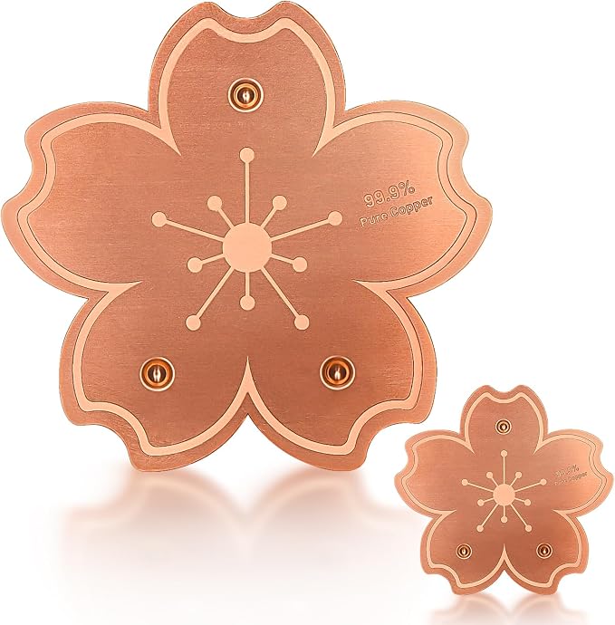 99.99% Pure Copper Bird Bath Disk, 2 Pack Triple-Point Support Design Lower by Yncotte