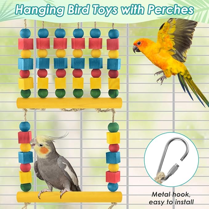 Bird Toys, Parrot Chew Swing Toy - Image 4