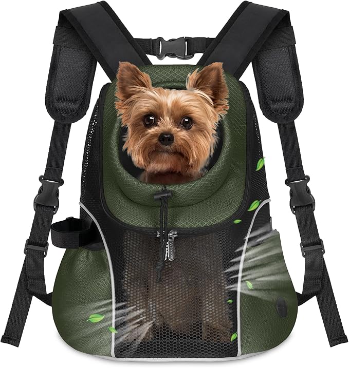 WOYYHO Pet Dog Carrier Backpack Small Dog Front Backpack Ventilated Mesh Dog by WOYYHO