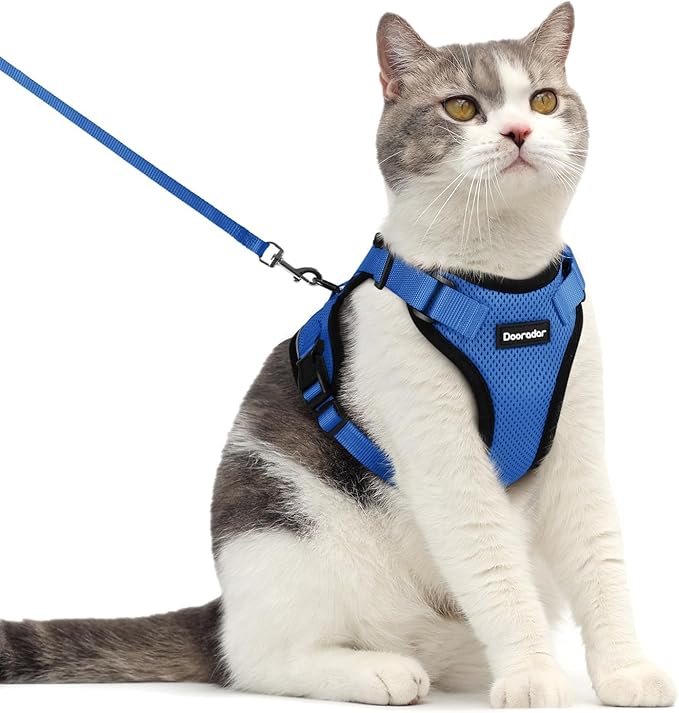 Dooradar Cat Harness and Leash Set, Escape Proof Safe Adjustable Kitten Vest by Dooradar