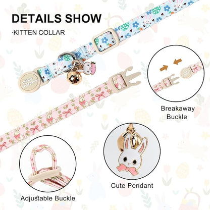 Unique Style Paws Easter Cat Collar, Easter Day Cat Collars, Adjustable Soft - Image 2