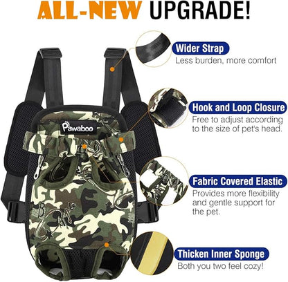 Pawaboo Pet Carrier Backpack, Adjustable Pet Front Cat Dog Carrier Backpack - Image 4