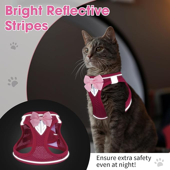 Cat Vest Harness and Leash Set for Walking Escape Proof, Adjustable Kitten - Image 7