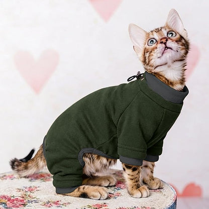 PUMYPOREITY Sticky Hair Cat Clothes, Prevent Loss Pajamas, Soft Sweaters - Image 7