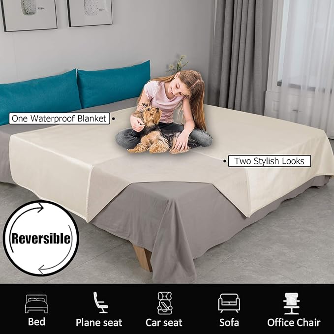 Ameritex Pet Bed Blanket Reversible 100% Waterproof Velvet Super Soft - Image 7
