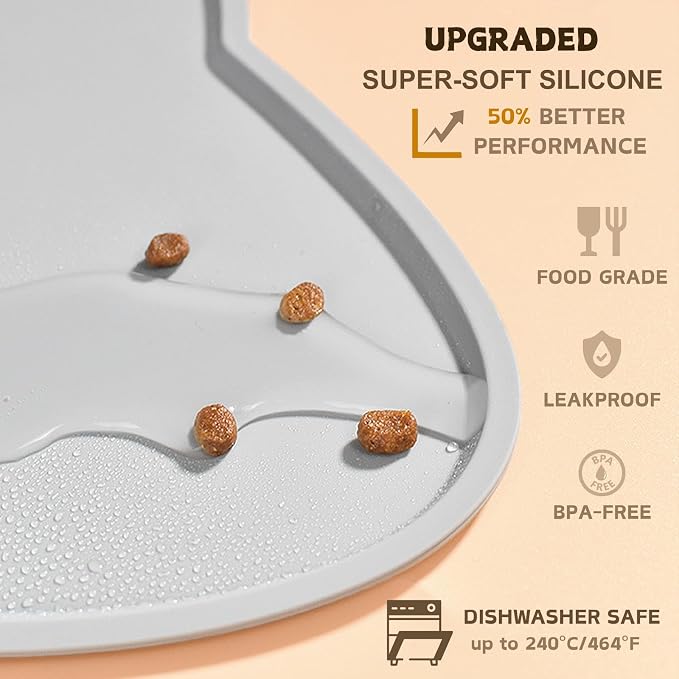 Cat Food Mat, Silicone Pet Feeding Mat - Image 3