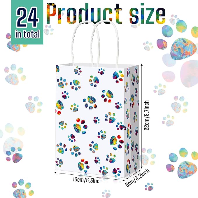Blulu 20 Pcs Puppy Dog Paw Gift Bags - Image 3
