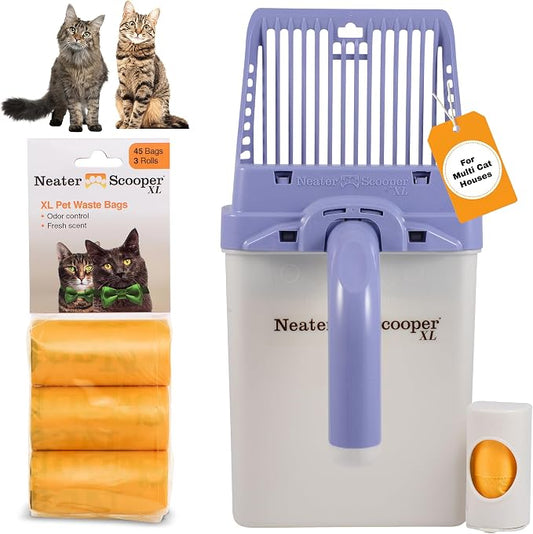 Neater Pet Brands Neater Scooper XL Cat Litter Scoop, 60 Refill Bags – by NeaterPetBrands