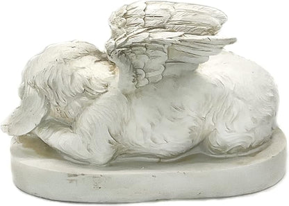 Bellaa Dog Statues 10 Inch Angel Wings Labrador Golden Retriever Puppy Pet - Image 3