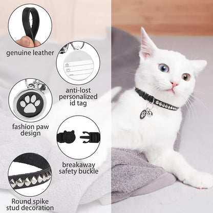 Leather Personalized Breakaway Cat Collar - Image 7