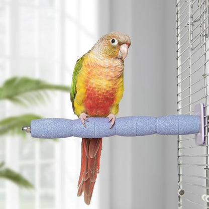 Bird Perch Stand for Parrots – Natural Ceramic Grinding Stick for Beak & Claw by YOOSOWING