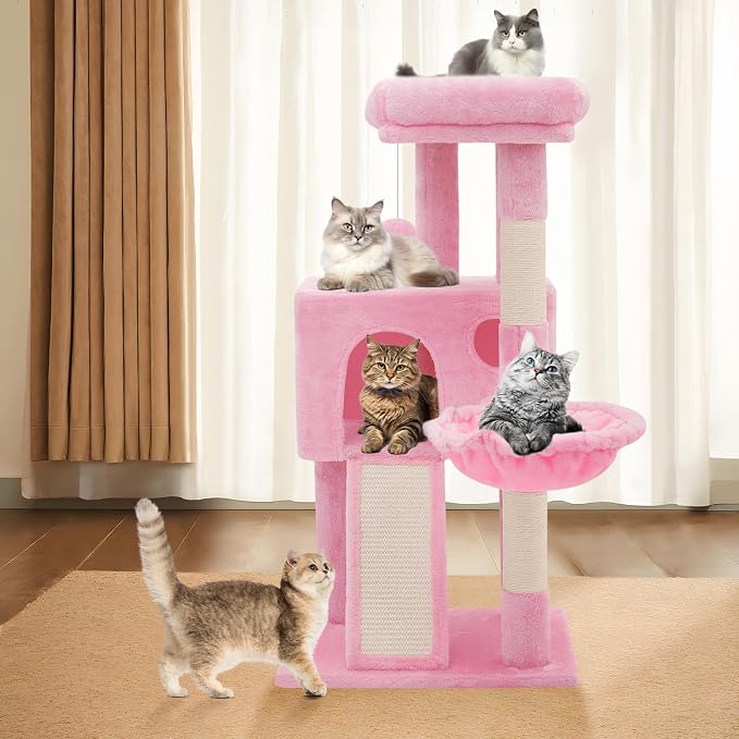 Athena Collection Cat Tree, 36 Inch Tall Cat Tree Tower - Image 3
