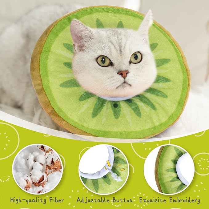 ANWA Adjustable Cat Cone Collar Soft, Cute Cat Donut Collar After Surgery - Image 4