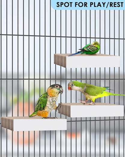 KATUMO Bird Toys, 7.8 Inch Paper Parakeet Shredding Chewing Toys Parrot Perch - Image 4