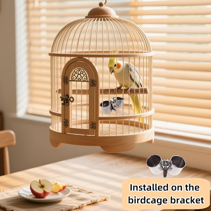 2 PCS Stainless Steel Bird Bowls - Image 4
