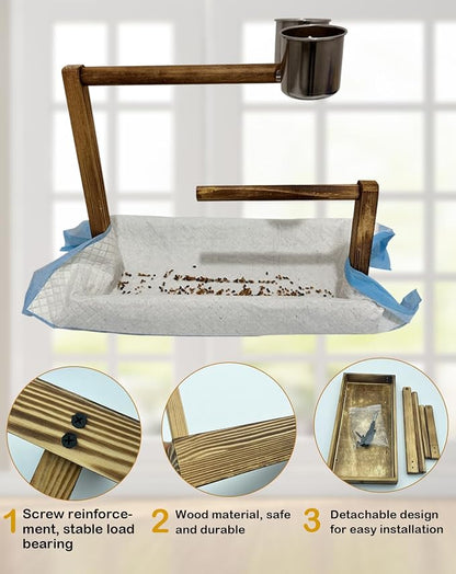 8 Pcs Small Bird Training Stand Set Portable Tabletop Birds Perch Desktop - Image 4