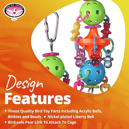 Super Bird Creations SB1083 Binky Bop Bird Toy - Image 7