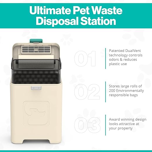 PawPail Pet Waste Station with Activated Carbon Filter and DualVent Odor Control - Image 5