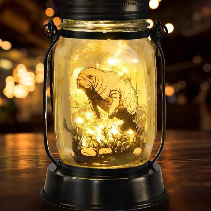 kyoryuger Manatee Gifts for Women/Men Manatee Lovers Solar Lantern Mom Birthday by kyoryuger