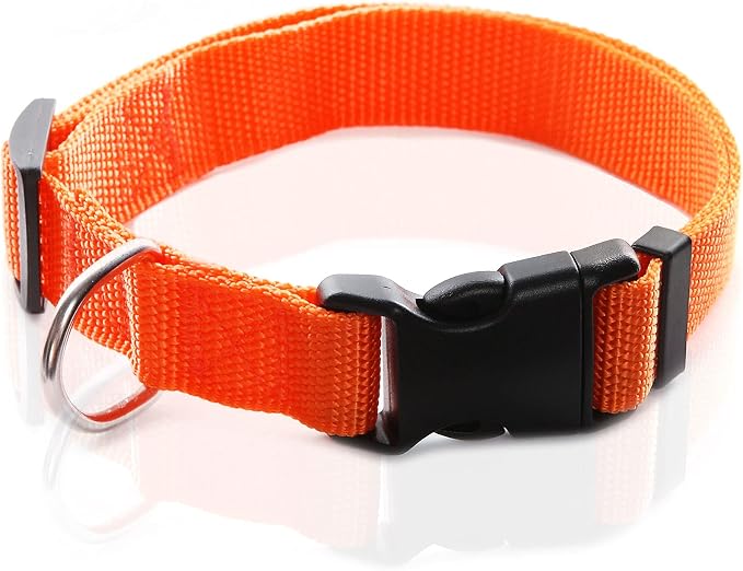 Adjustable Nylon Dog Collar, pet Collar 1 Inch 3/4 Inch 5/8 Inch Wide, by TAIDA