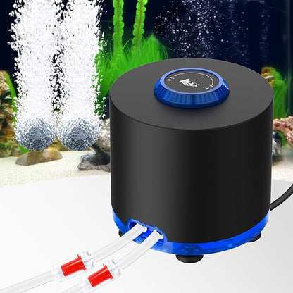 AQQA Aquarium Air Pump, Quiet Powerful Fish Tank Air Pump 3W/6W/10W by AQQA